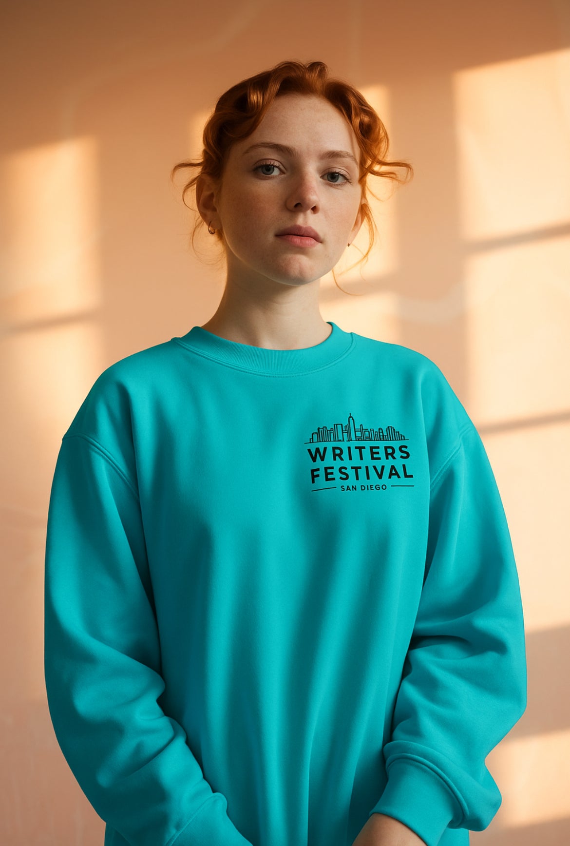 The Much Discussed Turquoise Writers Festival Crewneck