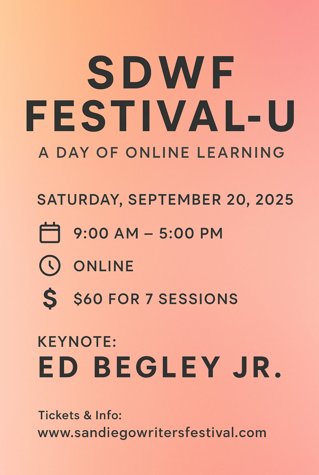 SDWF Festival-U: A Day of Online Learning